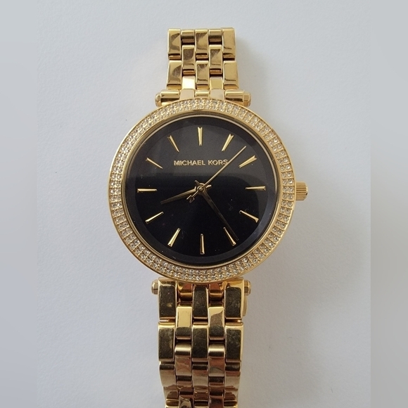 Michael Kors Mini Darci Pave Gold Tone Ladies Watch - Picture 2 of 12